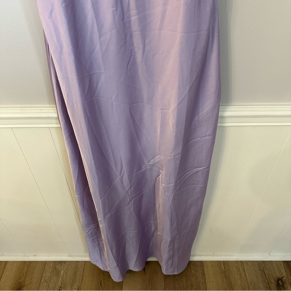 Show Me Your MuMu Women’s Bella Maxi Dress in Lavender Luxe Satin Sz M NWOT - Picture 4 of 11